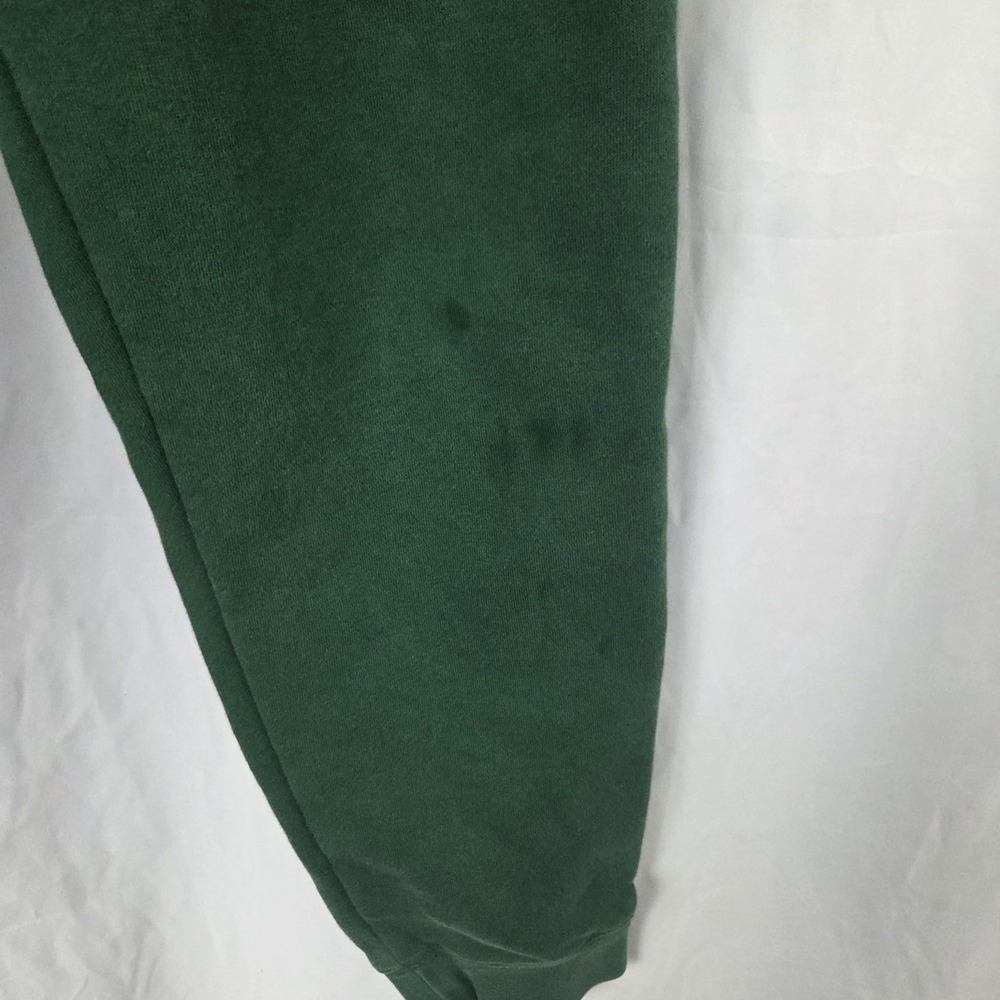 Nike Pants Mens Small Green Fleece Joggers Sweatpants Cuffed Swoosh Logo Casual - Picture 4 of 14